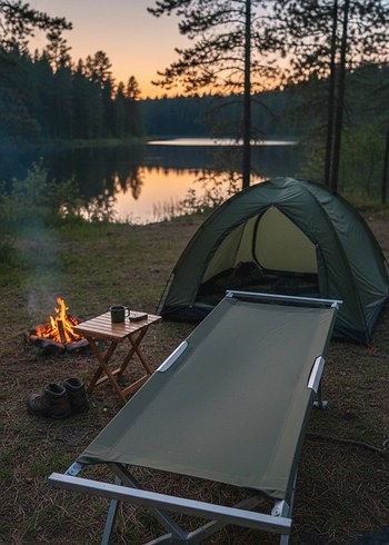 Askeri Tip Katlanabilir Metal Ayaklı Kamp Yatağı - Görsel 6