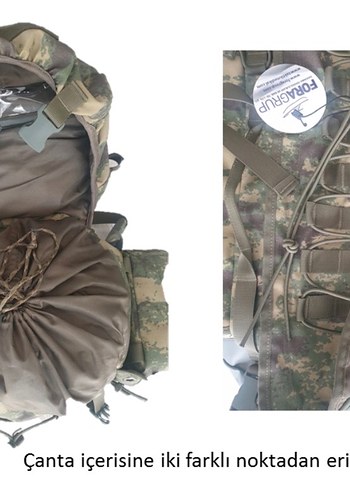 Özel Üretim Fora Grup A Kalite Dağcı Outdoor Taktik Sırt Çantası - Görsel 6