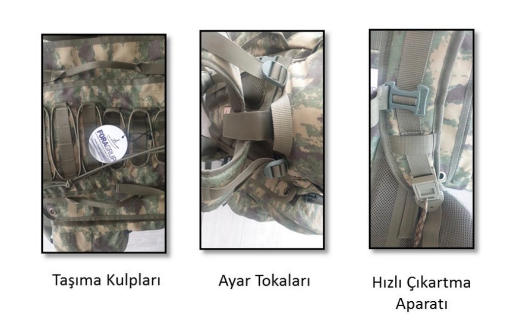 Özel Üretim Fora Grup A Kalite Dağcı Outdoor Taktik Sırt Çantası - Görsel 5