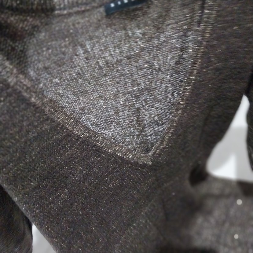 Parlak kahverengi V Yakalı Kemerli Elbise - Görsel 3