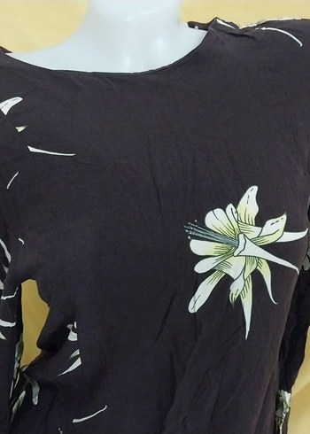 HM marka kahverengi midi boy elbise yada tunik - Görsel 6