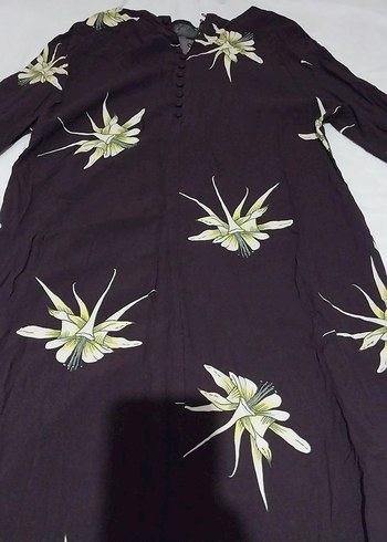 HM marka kahverengi midi boy elbise yada tunik - Görsel 3