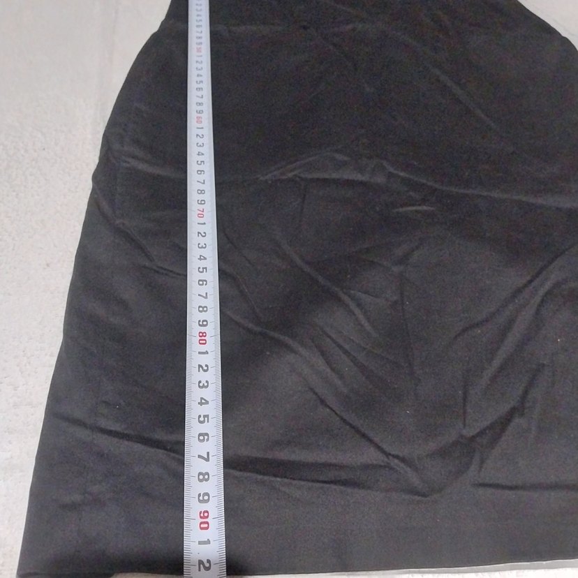 Siyah Midi V Yaka Kolsuz Ofis Elbisesi - Görsel 4