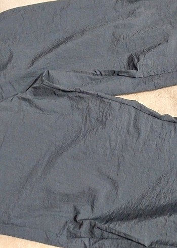 Siyah Bol Kesim Keten Kadın Pantolon - Görsel 4