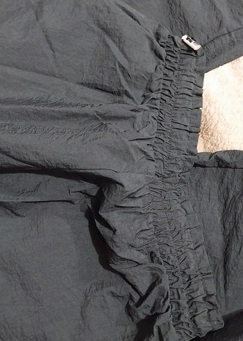 Siyah Bol Kesim Keten Kadın Pantolon - Görsel 6