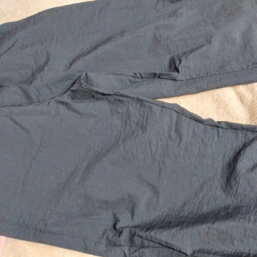 Siyah Bol Kesim Keten Kadın Pantolon - Görsel 4