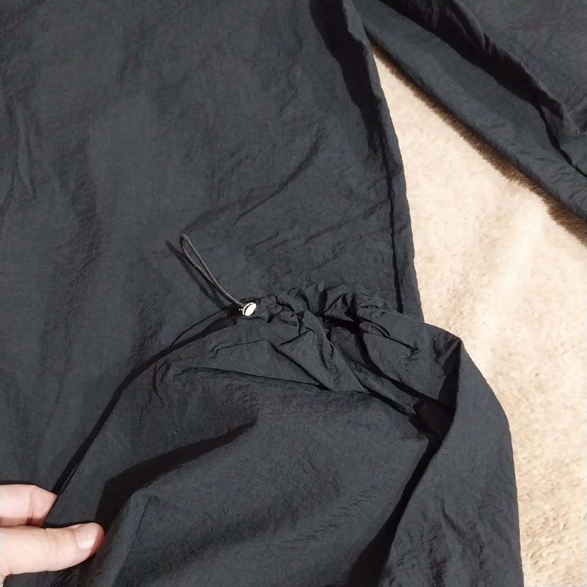 Siyah Bol Kesim Keten Kadın Pantolon - Görsel 2