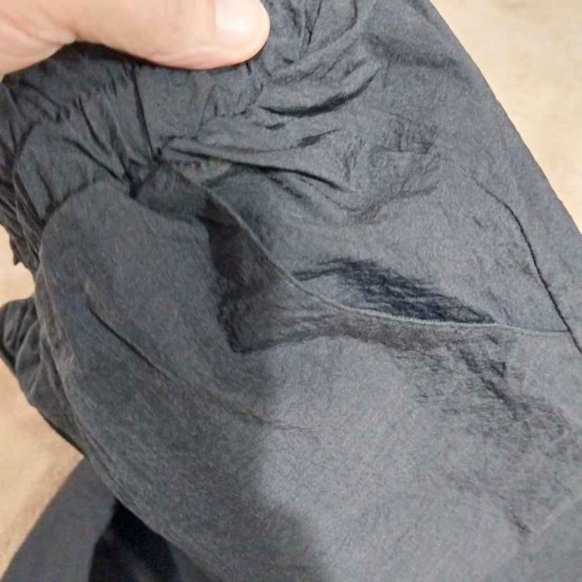 Siyah Bol Kesim Keten Kadın Pantolon - Görsel 5