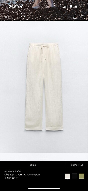 Zara krem pantalon