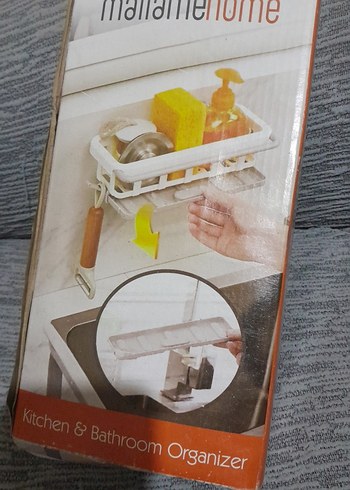Mutfak ve Banyo Düzenleyici Raf Gri-Beyaz