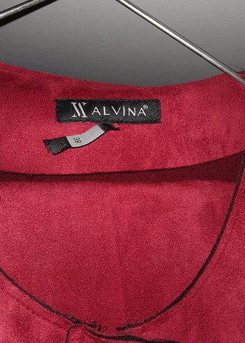 Bordo Süet Kadın pantolon ceket uzun takım - Görsel 3