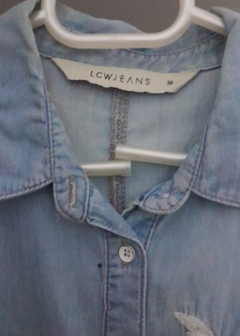 Nakışlı Mavi Kadın Denim tunik - Görsel 2