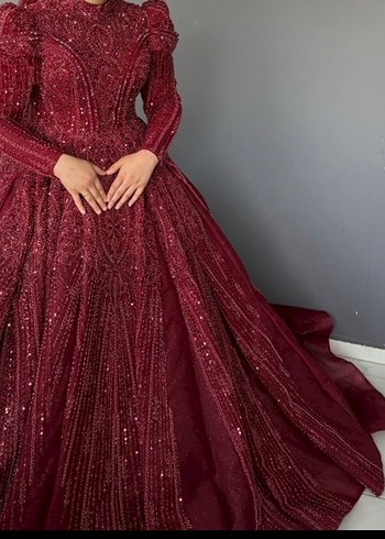 Bordo Boncuk İşlemeli KINALIK - Görsel 3