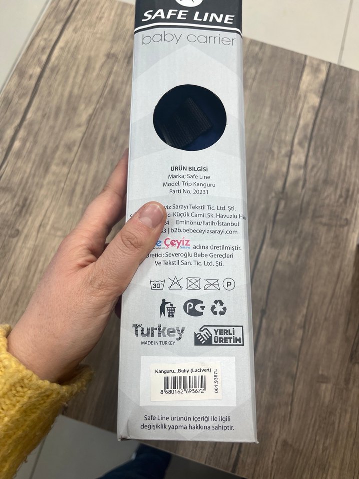 Safe Line Trip Gri Bebek Kanguru - Görsel 2