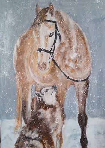 Camel Rengi At ve Köpek Tablosu