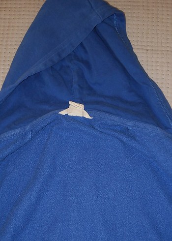 H&M Erkek Çocuk Mavi Kapüşonlu Fermuarlı Sweatshirt - Görsel 2