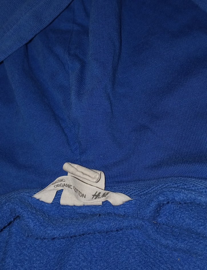 H&M Erkek Çocuk Mavi Kapüşonlu Fermuarlı Sweatshirt - Görsel 3