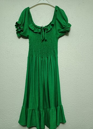 s Beden yeşil Renk Hiç giyilmemiş yeşil kısa elbise 
