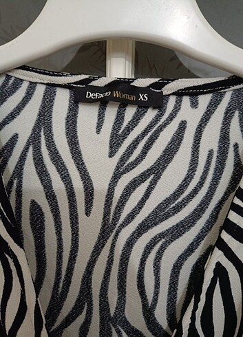 s Beden ZEBRA DESENLİ KRUVAZE ELBİSE 