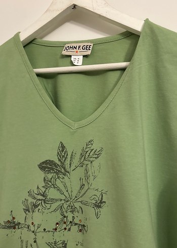 Yeşil Baskılı Hamile Uzun Kollu Tişört - Görsel 2