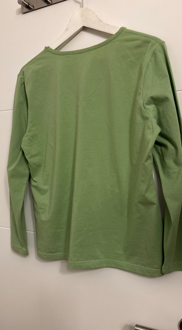 Yeşil Baskılı Hamile Uzun Kollu Tişört - Görsel 5