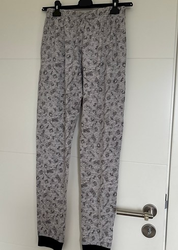 Gri Erkek Rahat Kesim Uzun Kollu Pijama - Görsel 3