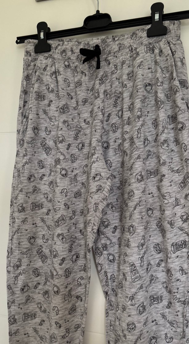 Gri Erkek Rahat Kesim Uzun Kollu Pijama - Görsel 2