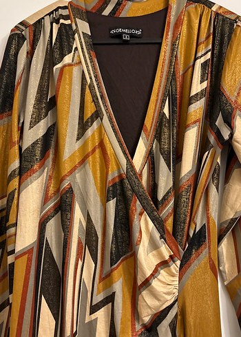 Kadın Çok Renkli Uzun Desenli Salaş Elbise - Görsel 2