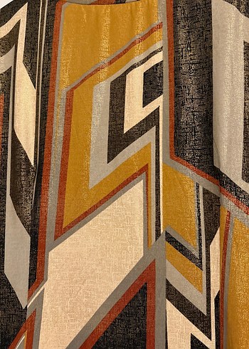 Kadın Çok Renkli Uzun Desenli Salaş Elbise - Görsel 10