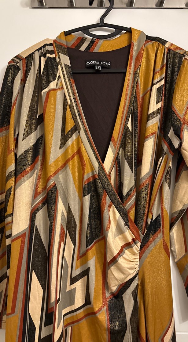 Kadın Çok Renkli Uzun Desenli Salaş Elbise - Görsel 2