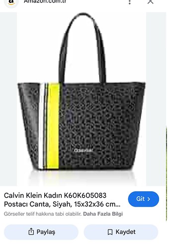 Calvin Klein Siyah Desenli Kadın Postacı Çanta