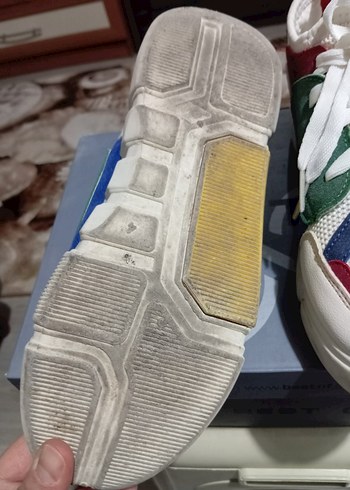 Renkli Bağcıklı ve Cırt Cırtlı Kadın Spor Ayakkabı - Görsel 7