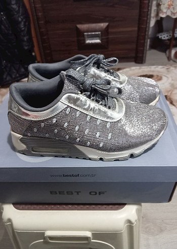 Gri Yılan Desenli Dolgu Topuklu Kadın Spor Ayakkabı - Görsel 5