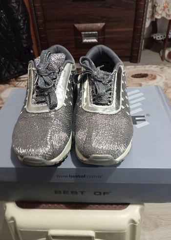 Gri Yılan Desenli Dolgu Topuklu Kadın Spor Ayakkabı - Görsel 6