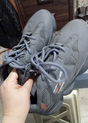 Bej Gri Bağcıklı Stiletto Topuklu Spor Ayakkabı orjinal - Görsel 6