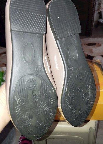 Bej Yılan Desenli Tokalı Kadın Topuklu Babet - Görsel 3