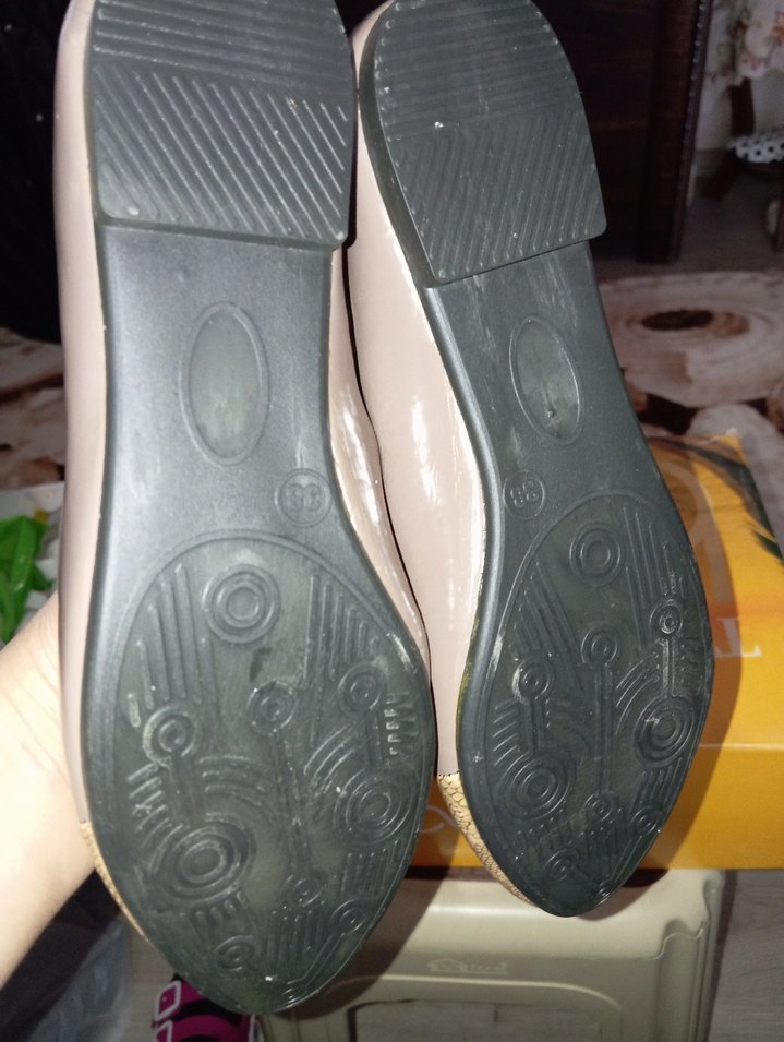 Bej Yılan Desenli Tokalı Kadın Topuklu Babet - Görsel 3