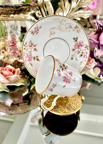 Koleksiyonluk Antika Paris Fincan Seti - Görsel 6