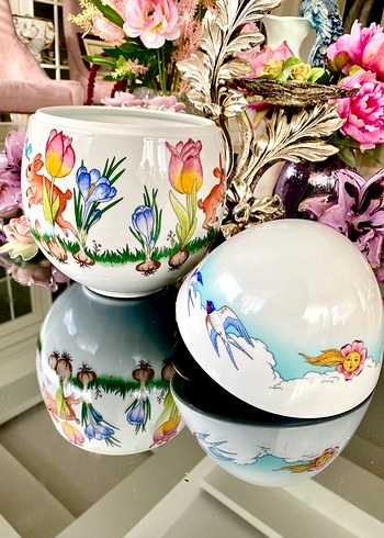 Hutschenreuther Porselen Yumurta Kap - Görsel 16