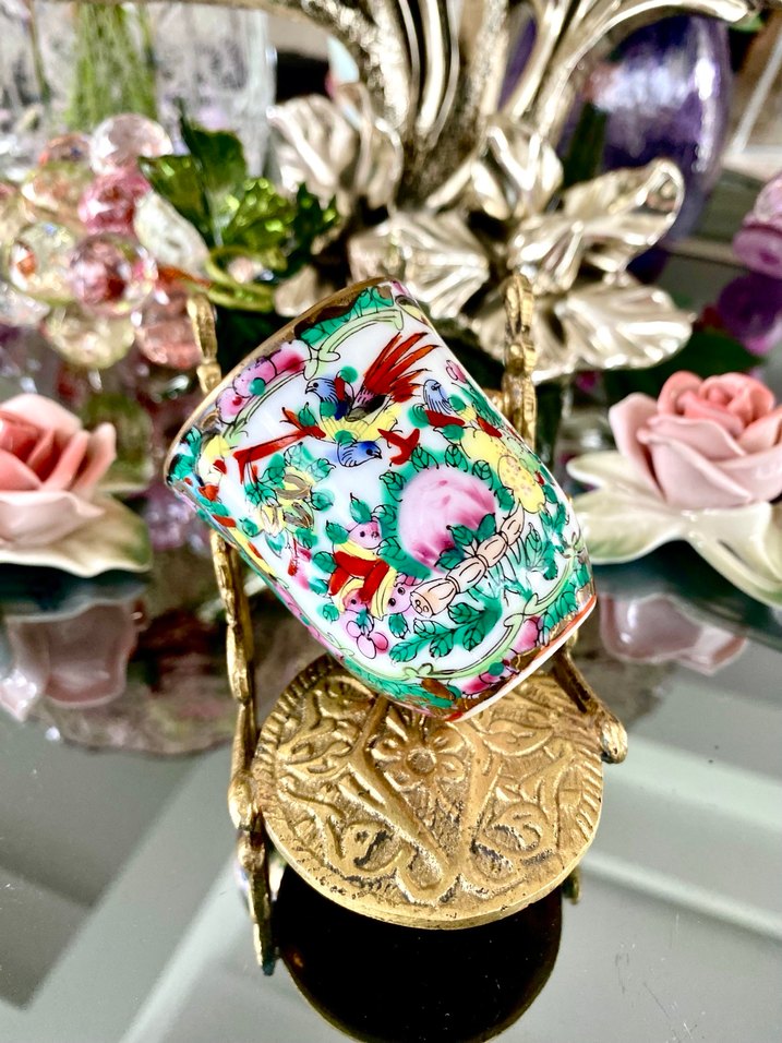 El Boyama Tekli Kulpsuz Fincan - Görsel 4