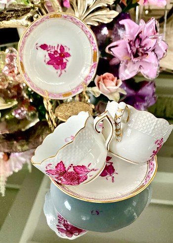 Herend 711 Apponyi Pink Fincan Seti - Görsel 4