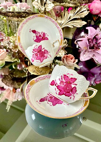 Herend 711 Apponyi Pink Fincan Seti - Görsel 11