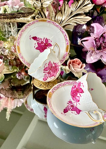 Herend 711 Apponyi Pink Fincan Seti - Görsel 13