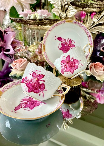 Herend 711 Apponyi Pink Fincan Seti - Görsel 2