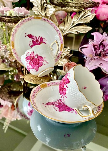 Herend 711 Apponyi Pink Fincan Seti - Görsel 12