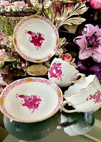 Herend 711 Apponyi Pink Fincan Seti - Görsel 9