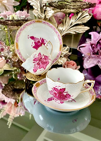 Herend 711 Apponyi Pink Fincan Seti - Görsel 14