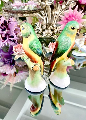 Antika Dekoratif 2-li Papağan Biblo - Görsel 5