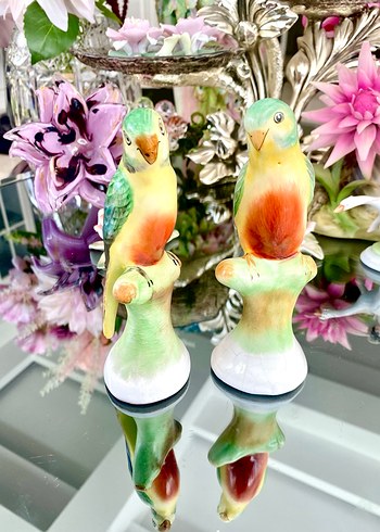 Antika Dekoratif 2-li Papağan Biblo - Görsel 7