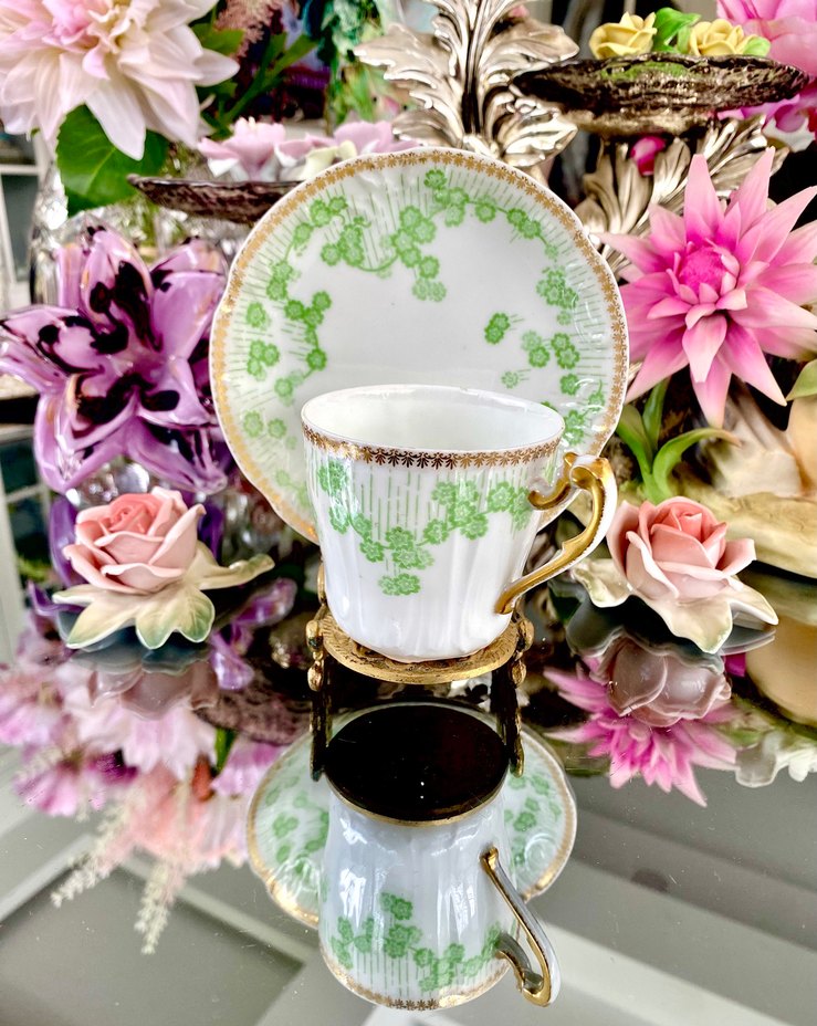 LİMOGES Antika Fincan Seti - Görsel 3